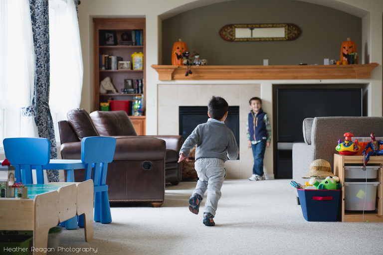 In-home photography, Portland family session
