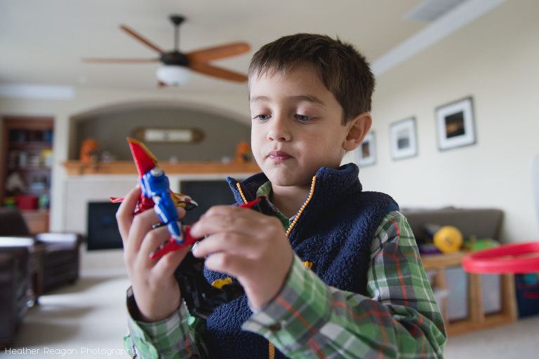 Candid family photography, West Linn in-home photography session
