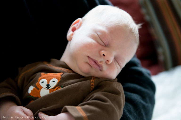 Lake Oswego in-home baby photography