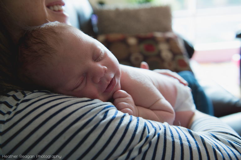 Baby snuggles | In-home newborn photography Portland, Oregon
