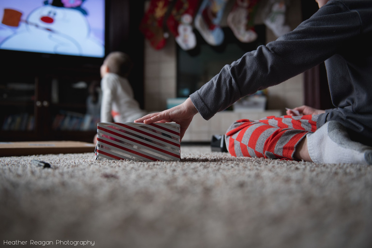 Christmas presents, Portland family photography