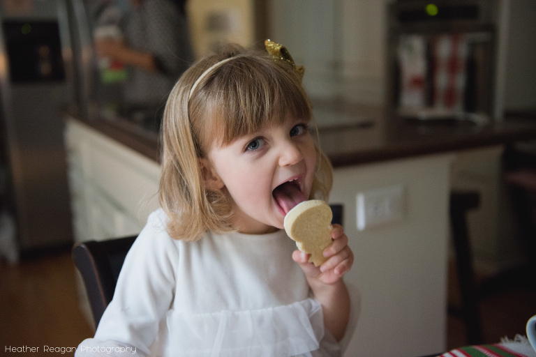 Testing the Christmas cookies, West Linn Oregon documentary photography