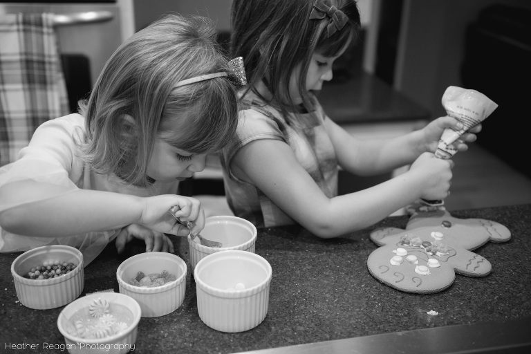 West Linn family photography, decorating gingerbread men