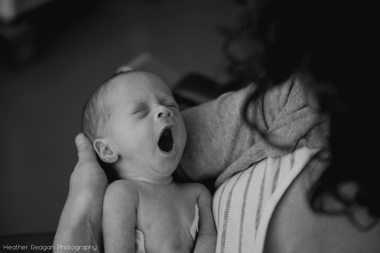 Yawns | The Tiny Footprints Project | Portland hospital newborn photography