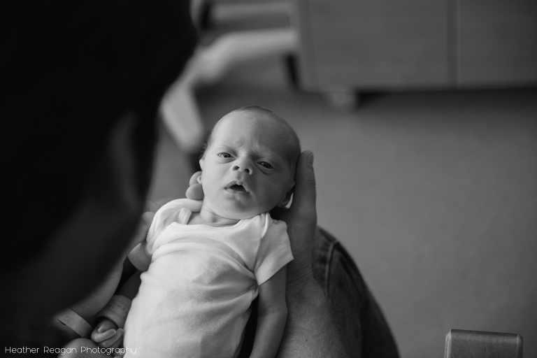 Newborn gazes | Tiny Footprints Project | Beaverton Newborn hospital photography