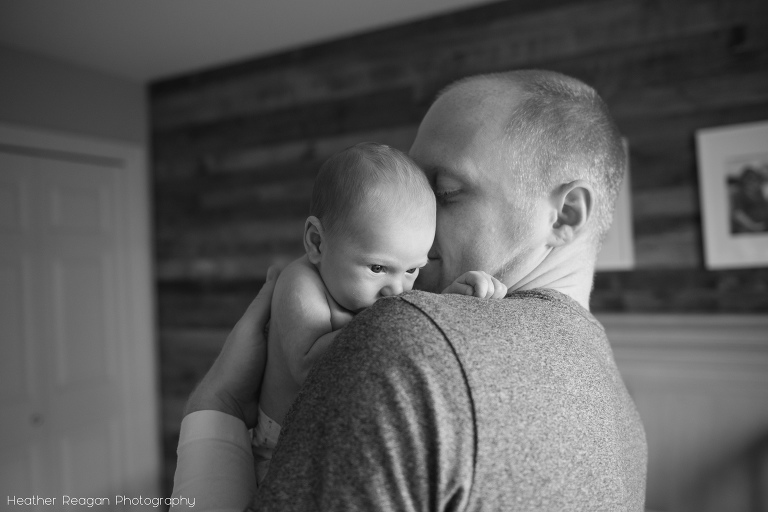 Snuggles with Daddy - Tualatin, OR in-home newborn photography