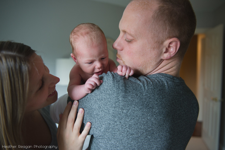 Baby, Mom & Dad - Portland, OR in-home newborn photography