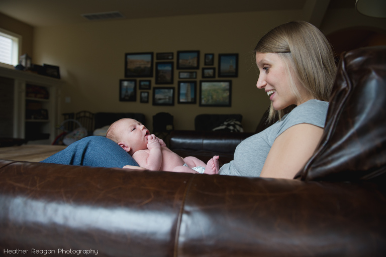 Snuggles with mom - Portland, OR in-home documentary newborn photography session