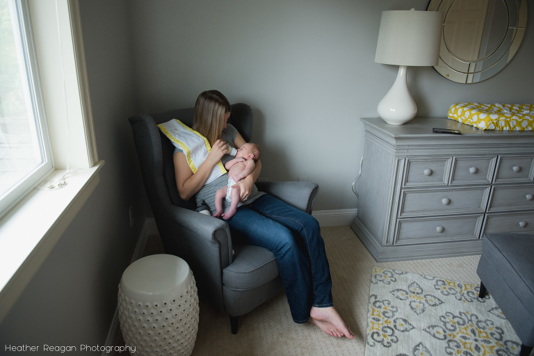 Mama & baby - Portland in-home newborn photography