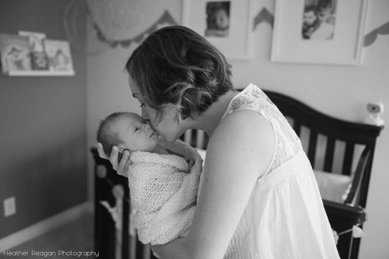 Kisses from Mom | In Home Newborn Session | Portland Oregon