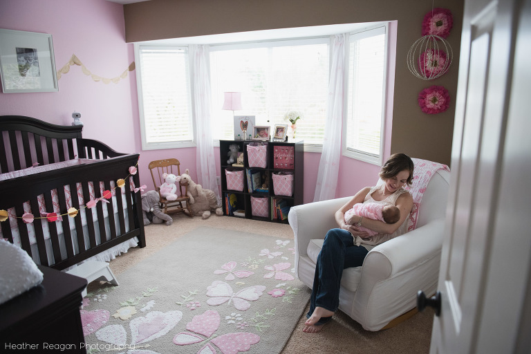 Snuggles in the Nursery | Documentary Newborn Photography | Lake Oswego