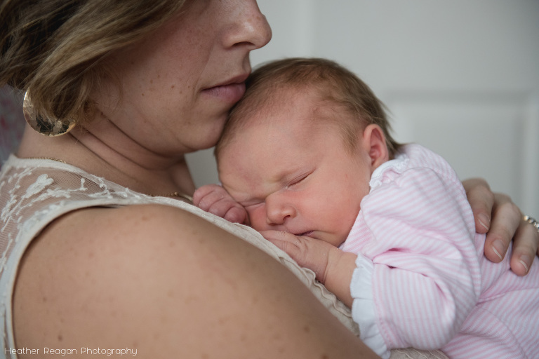 Newborn Snuggles With Mom | In Home Documentary Newborn Photography | West Linn, Oregon